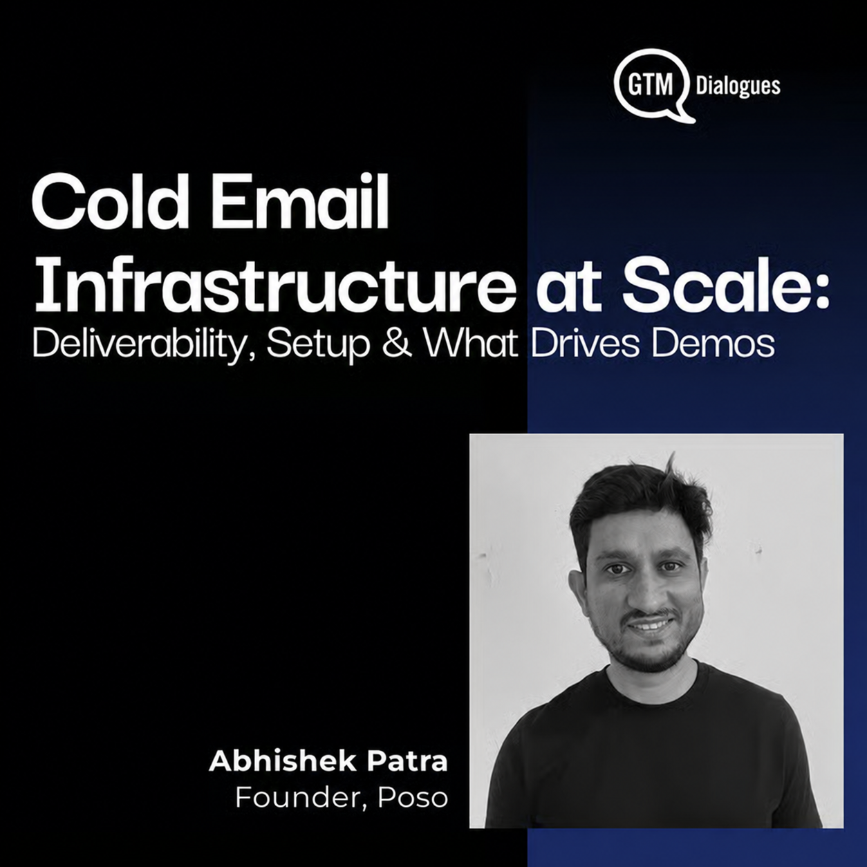 Event artwork for Cold Email Infrastructure at Scale, a GTMDialogues Deepdives session.